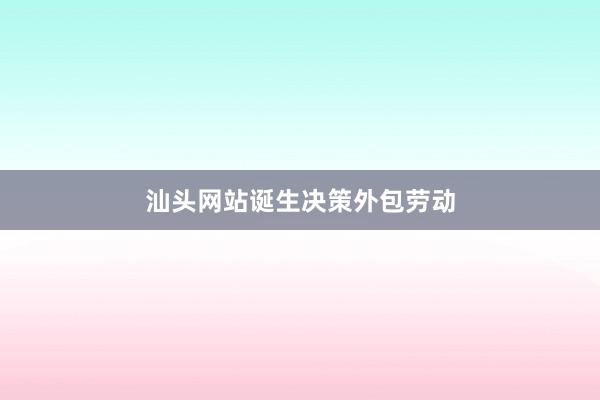 汕头网站诞生决策外包劳动
